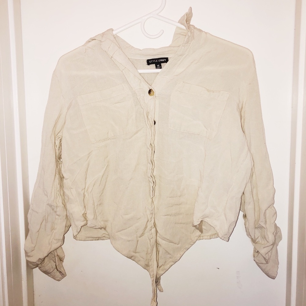cream color top